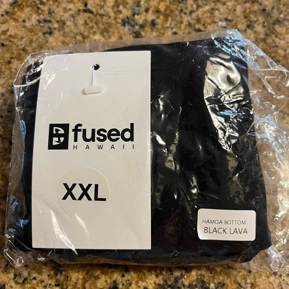 Fused Hawaii Hamoa Bikini Bottom - Black Lava (XXL)